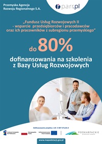 Zdjęcie artykułu Fundusz Usług Rozwojowych II - Dofinasowanie na szkolenia i kursy zawodowe w ramach projektu realizowanego przez Przemyską Agencję Rozwoju Regionalnego S.A.