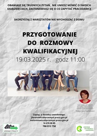 Zdjęcie artykułu GRUPOWA PORADA ZAWODOWA ON-LINE - PRZYGOTOWANIE DO ROMOWY KWALIFIKACYJNEJ