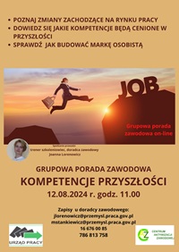 Zdjęcie artykułu GRUPOWA PORADA ZAWODOWA ON-LINE - KOMPETENCJE PRZYSZŁOŚCI