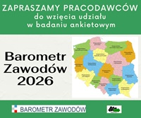 Zdjęcie artykułu ⚠️Barometr zawodów – zapraszamy pracodawców do udziału w badaniu⚠️