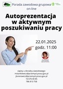 Zdjęcie artykułu GRUPOWA PORADA ZAWODOWA ON-LINE - AUTOPREZENTACJA W...